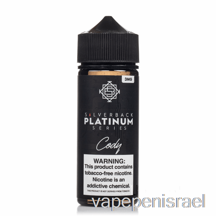 חד פעמי Vape Israel Cody - סדרת Silverback Platinum - 120ml 0mg